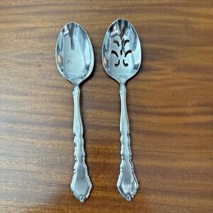 Oneida Community SATINIQUE Stainless Steel Serving Utensils – 2 Piece Set‎ MCM